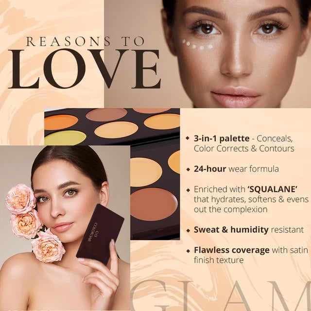 Colorbar 24Hrs Wear Concealer Palette-Light medium