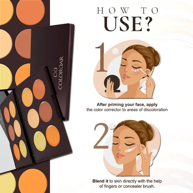 Colorbar 24Hrs Wear Concealer Palette-Medium Deep