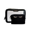 Lips & Lashes Box Pouch(Set Of Two) - Black