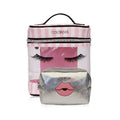 Lips & Lashes Pouch & Vanity (Set Of Two) - White + Blush Pink