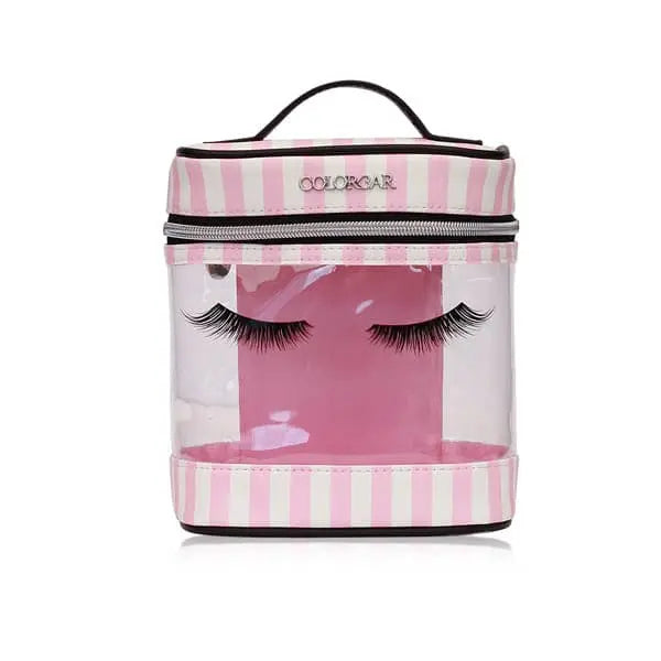 Lips & Lashes Pouch & Vanity (Set Of Two) - White + Blush Pink